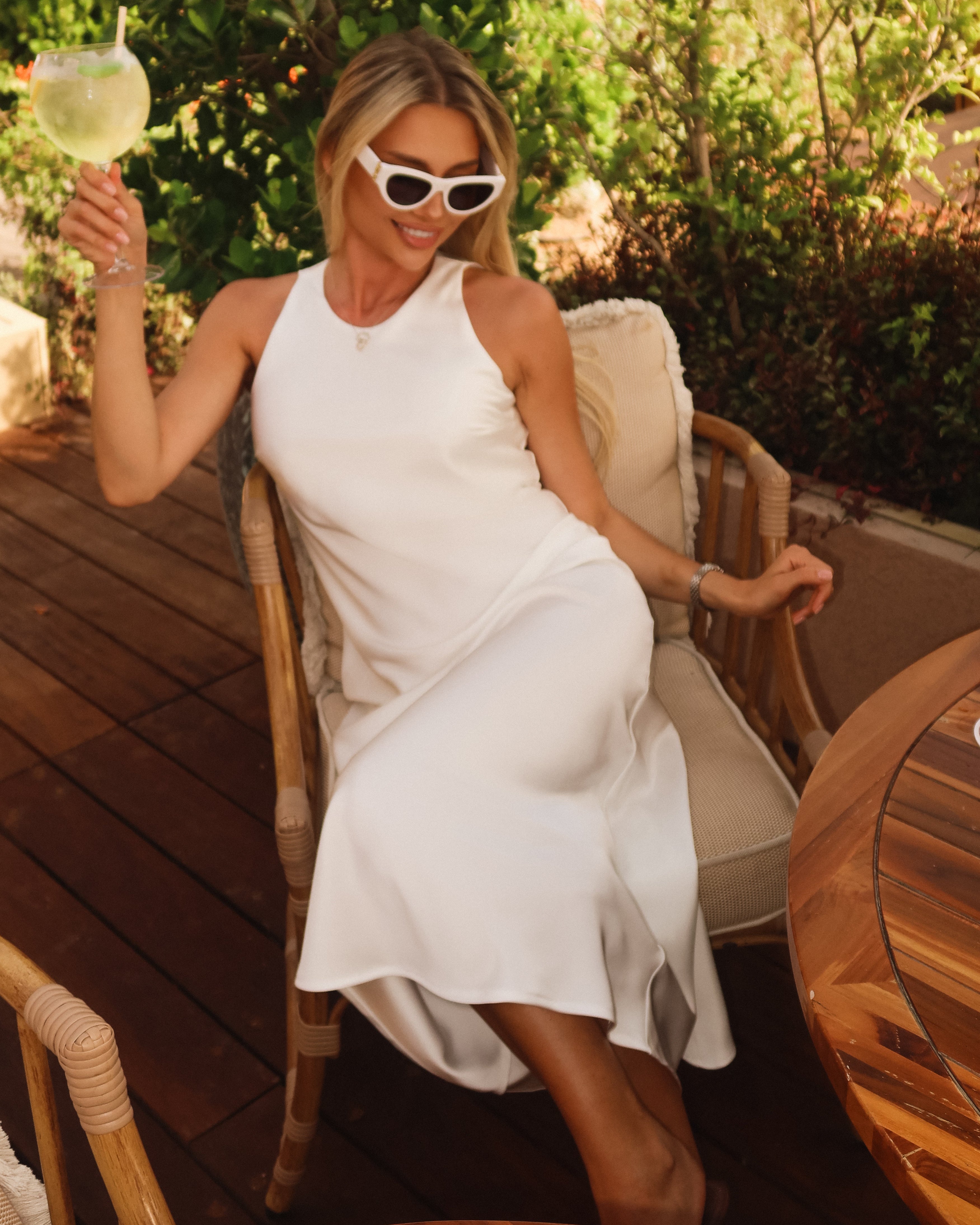 White slip dress