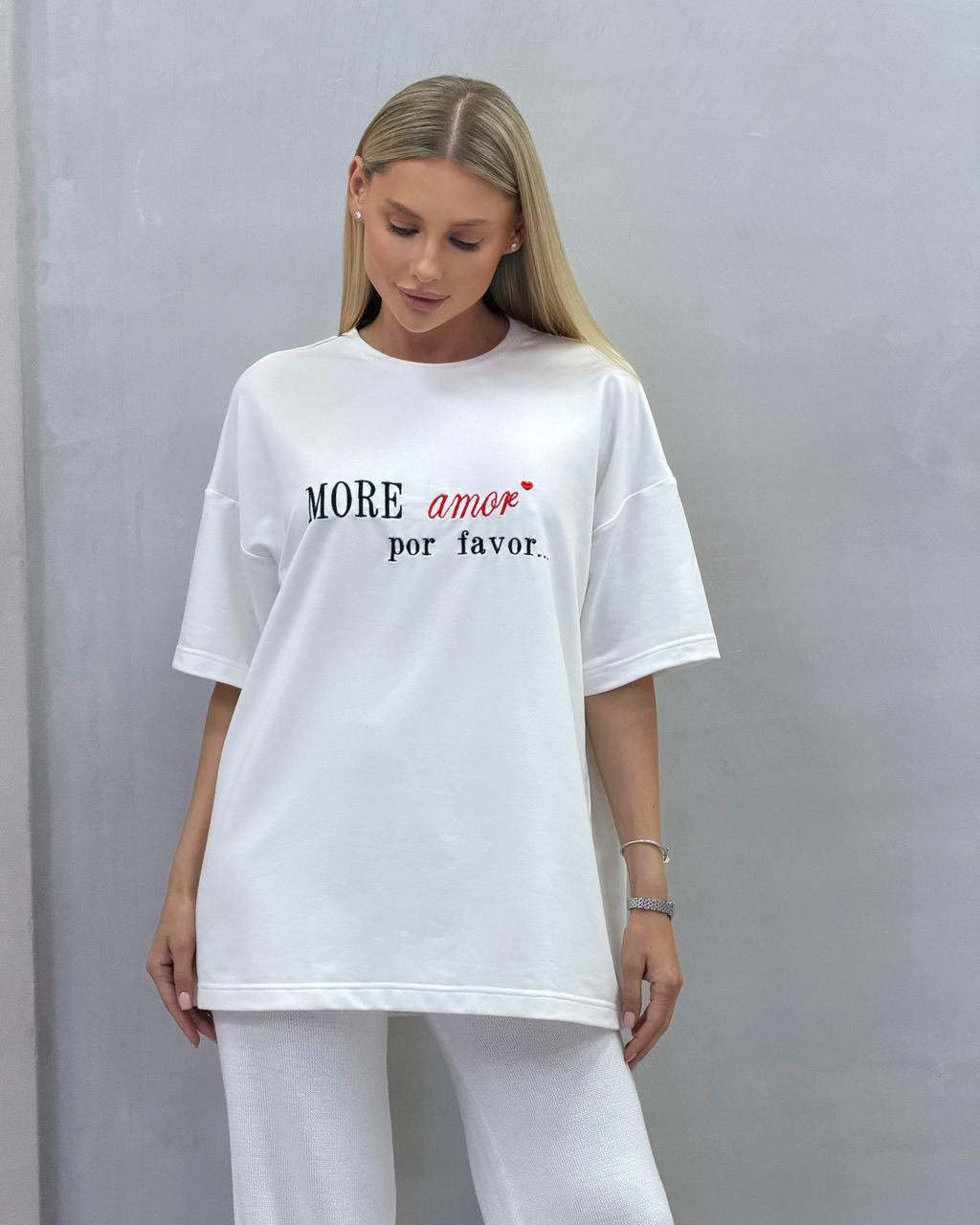 White t-shirt Amore