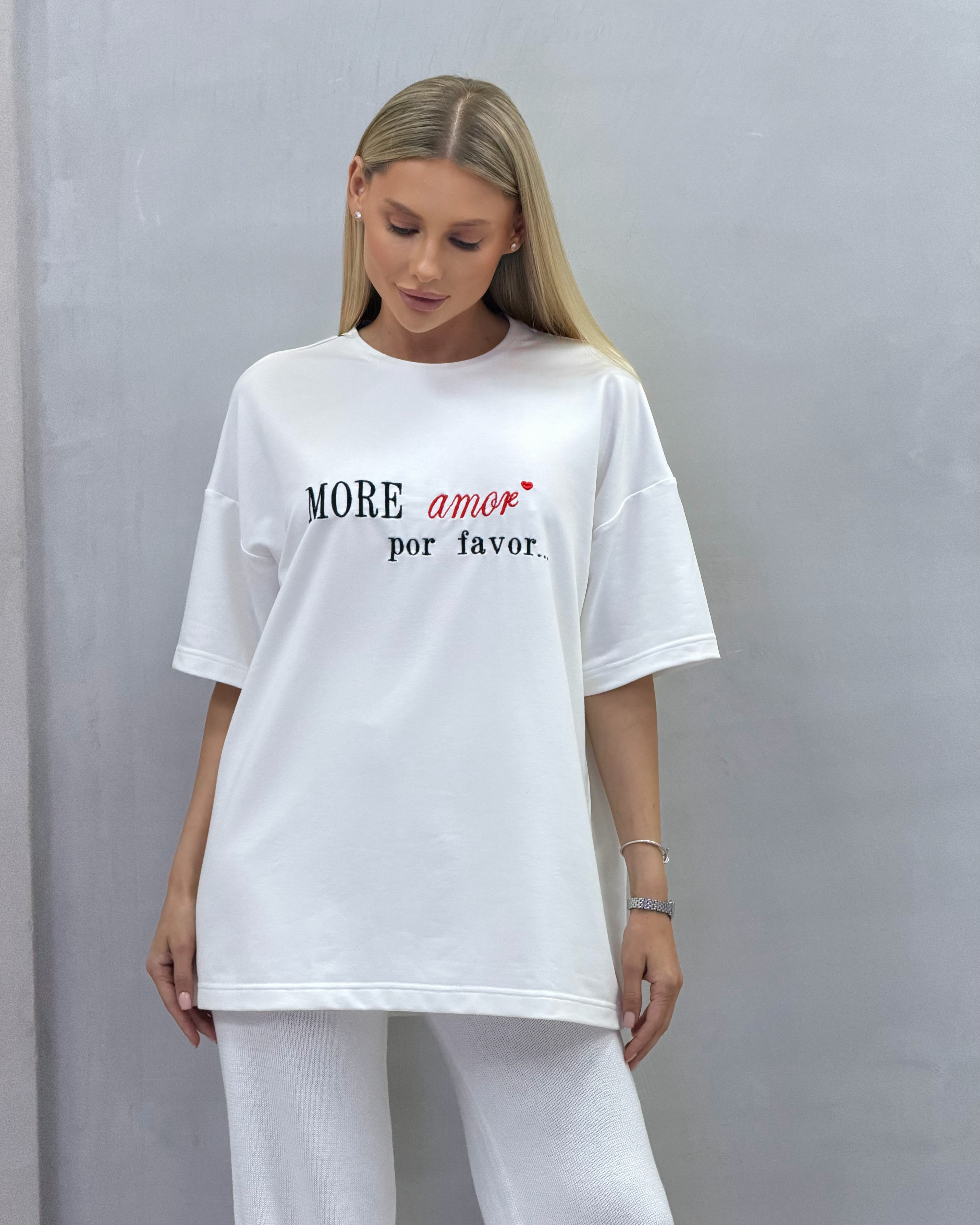 White t-shirt Amore